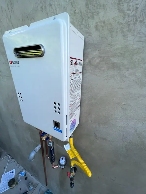 Tankless water heater installation for Towne Point homes